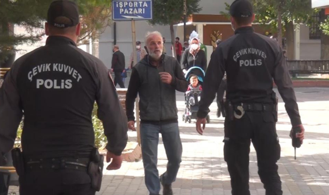 Ege'nin vaka şampiyonu Kütahya'da maske denetimi.