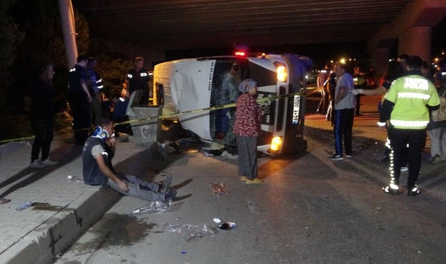 Tarım işçilerini taşıyan minibüs devrildi: 1 ölü, 3'ü ağır 14 yaralı