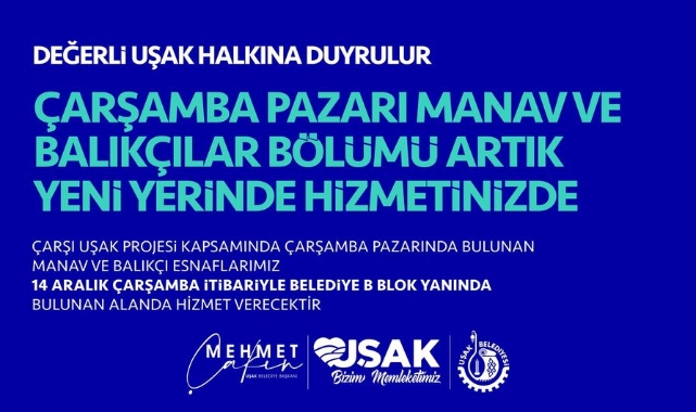 Uşak Belediyesinden Vatandaşlara Duyuru
