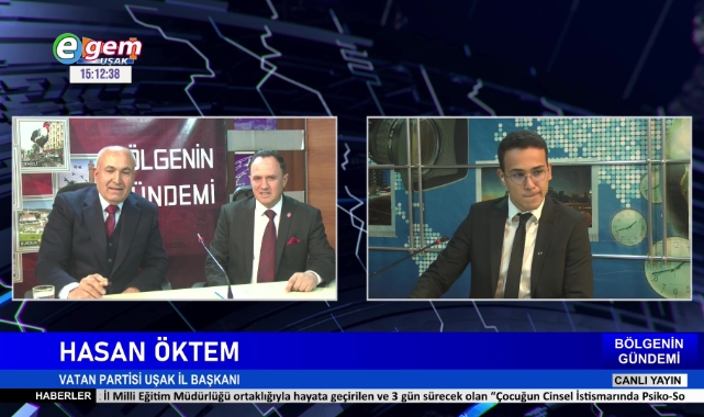 Vatan Partisi Uşak İl Başkanı Hasan Öktem ve Merkez İlçe Başkanı Kadir Altunkaya Bölgenin Gündemi Programının Konuğu Oldu