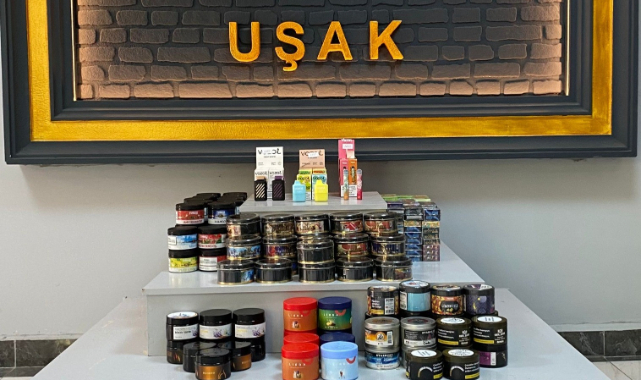 Uşak’ta 30 kilo kaçak nargile tütünü ele geçirildi