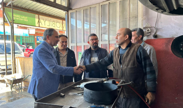 AK PARTİ MİLLETVEKİLİ VE MİLLETVEKİLİ ADAYI İSMAİL GÜNEŞE YENİ SANAYİİ ESNAFINDAN SICAK KARŞILAMA