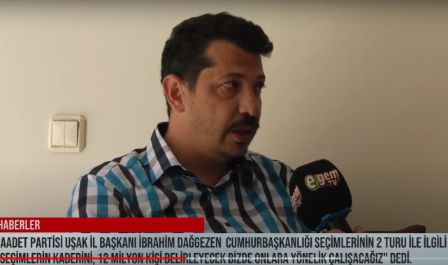 Saadet Partisi Uşak İl Başkanı İbrahim Dağgezen,Recep Tayyip Erdoğan düşmanı değiliz elbette. O bizim Cumhurbaşkanımızdır.