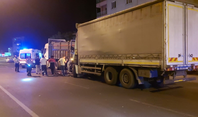Uşak'ta Kamyon Tıra Arkadan Çarptı: 1 Yaralı