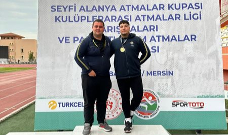 Banaz'lı genç sporcu Ali Peker Gülle Atmada Türkiye Şampiyonu Oldu