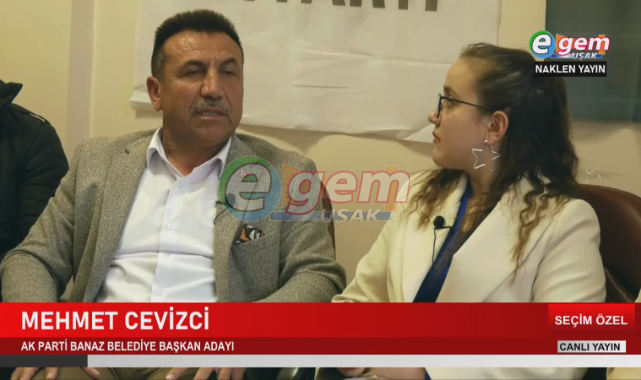 AK Parti Banaz Belediye Başkan Adayı Cevizci,