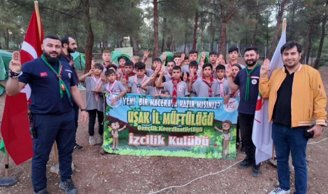 Uşak İl Müftülüğü Diyanet İzcilik Kulübü'nden Karaağaç Göleti'nde Kamp Etkinliği