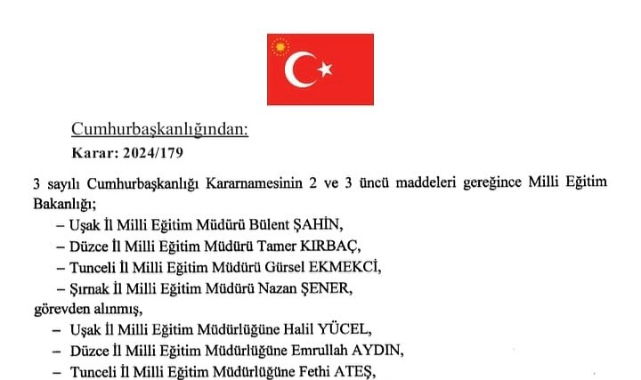 Uşak Milli Eğitim Müdürlüğü’ne Halil Yücel Atandı