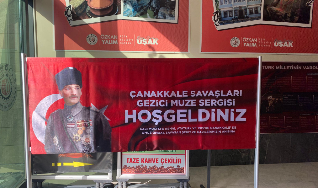 Uşak’ta “Çanakkale Savaşları Gezici Müzesi” ziyaretçilerini ağırladı