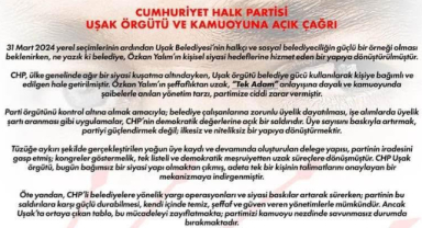 CHP UŞAK TABAN HAREKETİ’NDEN YÖNETİME İSTİFA ÇAĞRISI