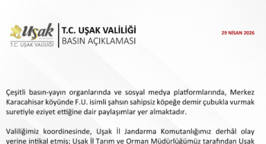 UŞAK VALİLİĞİ AÇIKLADI.. HAYVANA EZİYET EDEN CANİ İLE İLĞİLİ CEZAİ İŞLEMLER UYGULANIYOR..