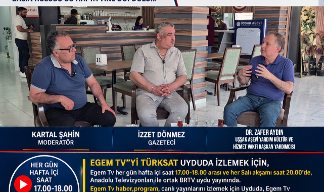 UŞAK AŞEVİ VE SEVĞİ CAFE KONUŞULACAK.. Basın Kulübü Bu Salı Saat 20:00'de Egem Tv Ve Brtv Ekranlarında Ortak Yayında.