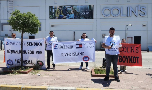 Öz İplik-İş’ten Uşak’ta Colin’s önünde basın açıklaması