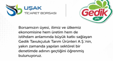 Uşak Ticaret Borsası’ndan Gedik Piliç Açıklaması: 