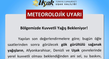 UŞAK VALİLİĞİ UYARDI...DİKKAT...