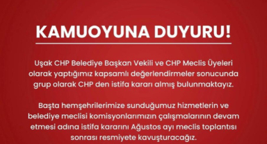 Uşak CHP’de Grup Halinde İstifa Kararı..