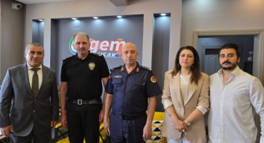 Uşak İl Emniyet Müdürü Taner Çiftçi ile İl Jandarma Komutanı Jandarma Albay Özgür Kılıç, Egem TV'yi ziyaret etti.