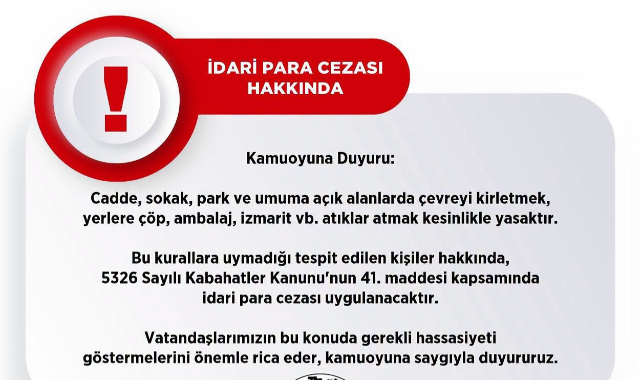UŞAK’TA YERE ÇÖP ATANLARA CEZA DÖNEMİ BAŞLIYOR