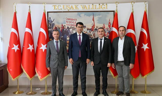 UŞAK SERVİS İŞLETMECİLERİ ESNAF ODASI'NDAN VALİ SERDAR KARTAL'A ZİYARET