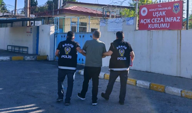 Uşak'ta 26 yıl 15 gün hapis cezasıyla aranan hükümlü yakalandı