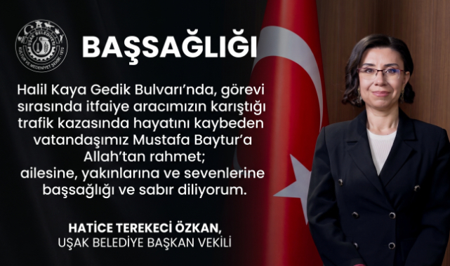 Başkan Vekili Hatice Terekeci Özkan’dan Taziye Mesajı