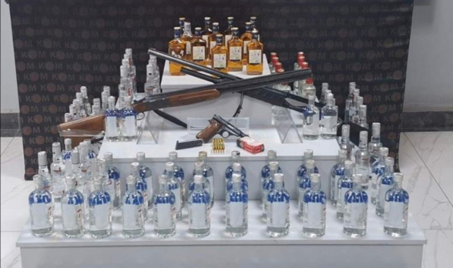 Uşak’ta kaçak alkol ve sigara operasyonu