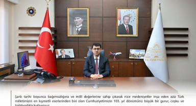 UŞAK VALİSİ DR.SERDAR KARTAL' DAN CUMHURİYET BAYRAMI MESAJI