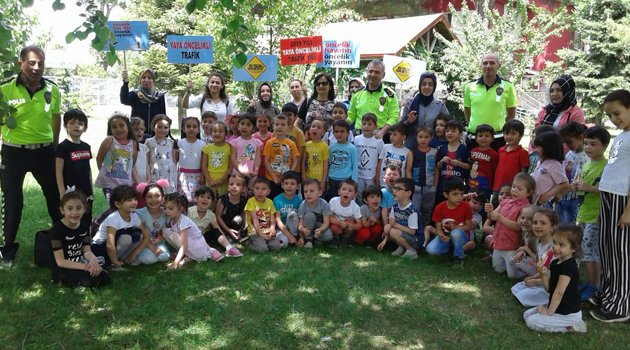 Aybey İlkokulu Anasınıfı Öğrencilerinden, Trafik Şube Müdürlüğüne Ziyaret