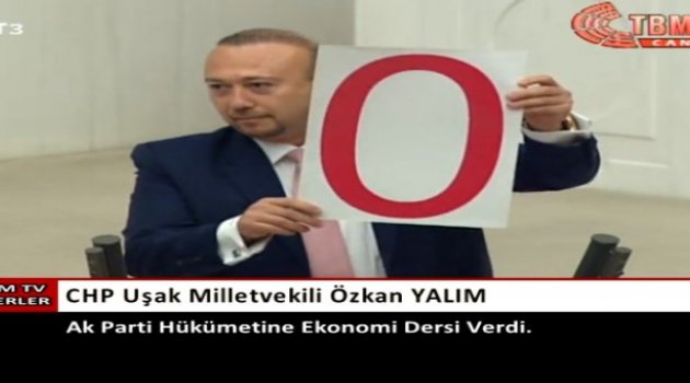 CHP Uşak Milletvekili Özkan Yalım, Hükümete Ekonomi Dersi Verdi.