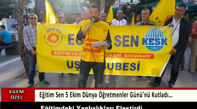 Eğitimsen 5 Ekim Dünya Öğretmenler Günü'nü Kutladı...