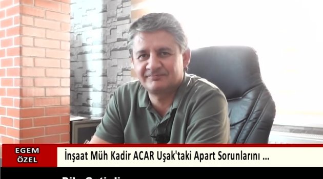İnşaat Mühendisi Kadir Acar Apartlar Yeterli Değil...
