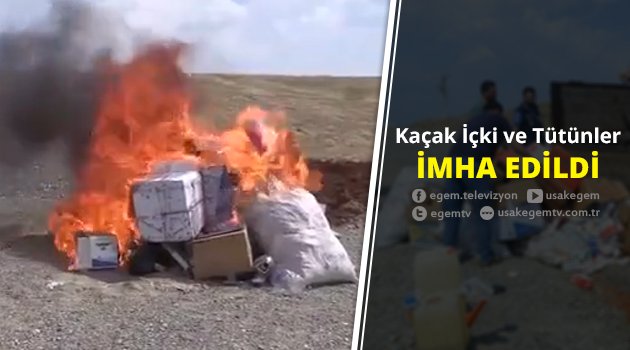 Kaçak İçki ve Tütünler İmha Edildi.