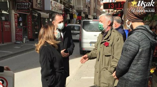 Uşak Valisi Funda Kocabıyık,Covid 19 Tedbirlerini İnceledi.